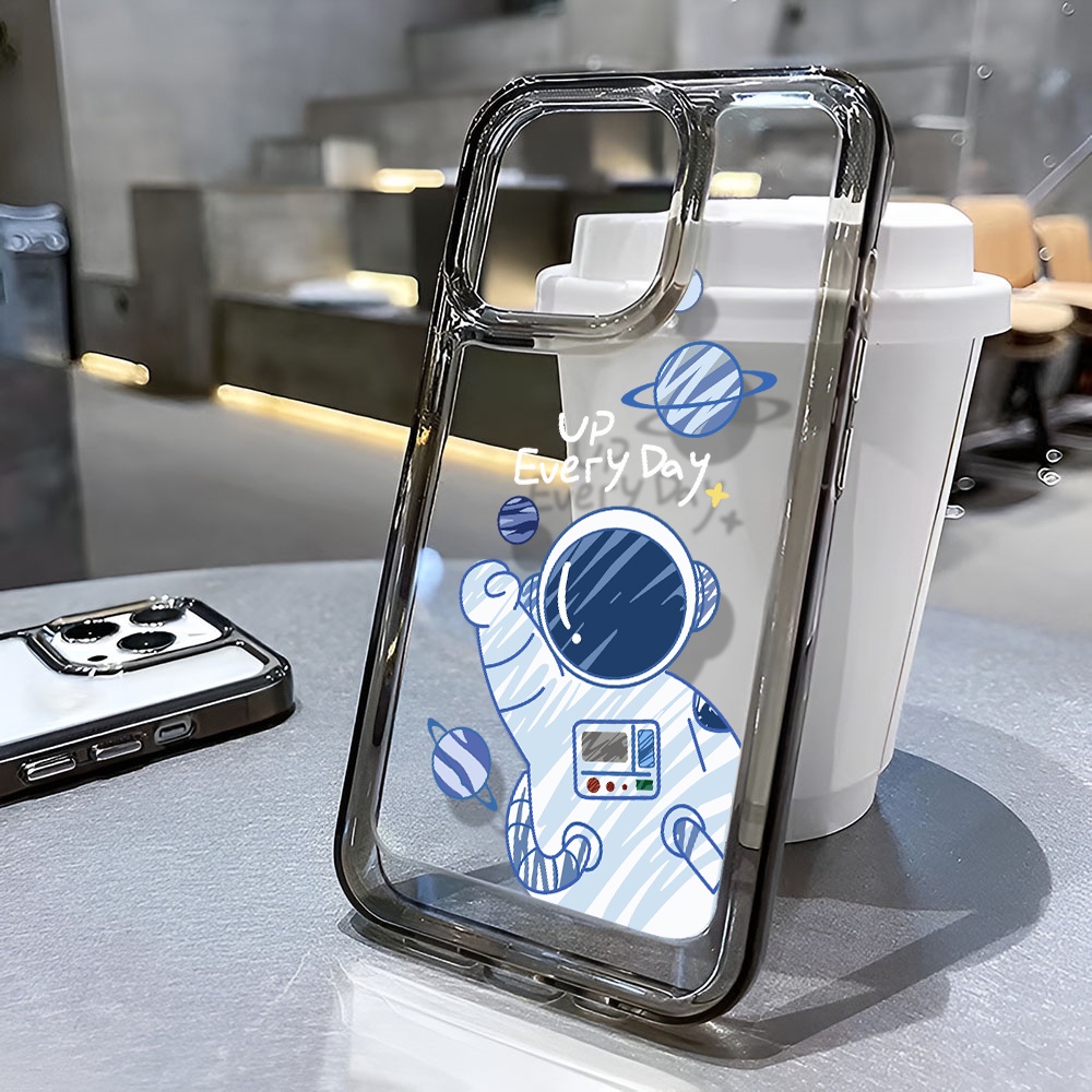 Ốp Điện Thoại Trong Suốt Hình Phi Hành Gia Cho iphone 14 Pro Max 13 11 12 7Plus X XR XS Max 8 7