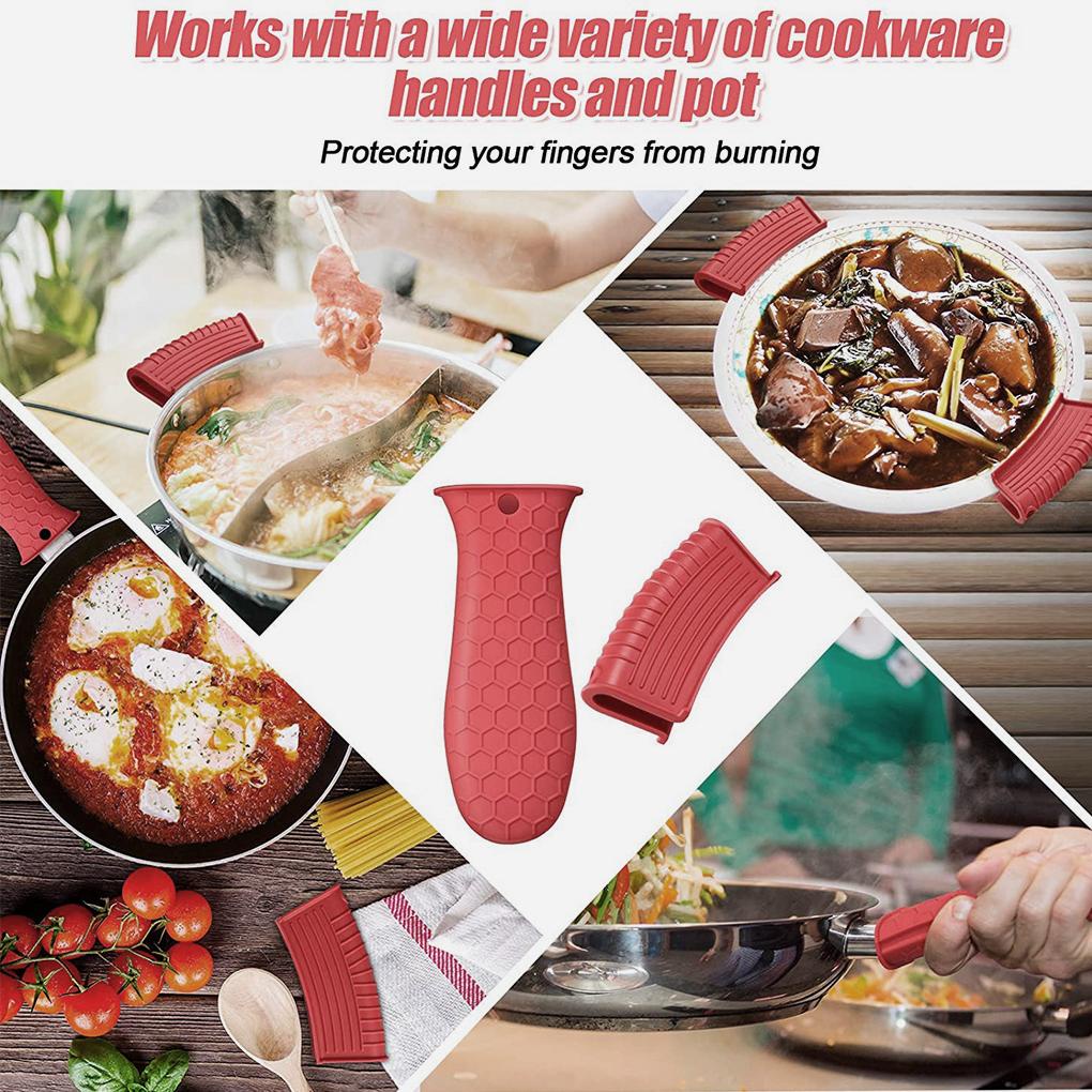 Bộ 4 Miếng Silicone Bọc Tay Cầm Nồi Cách Nhiệt