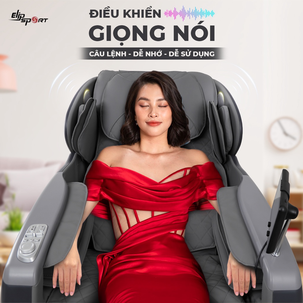 Ghế massage ELIP Lion Pro (AI) - Điều khiển bằng giọng nói, massage chuyên sâu