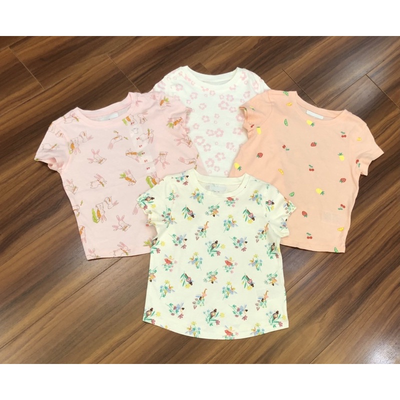 Áo thun bé gái xuất dư OLDNAVY áo cộc tay cotton mềm