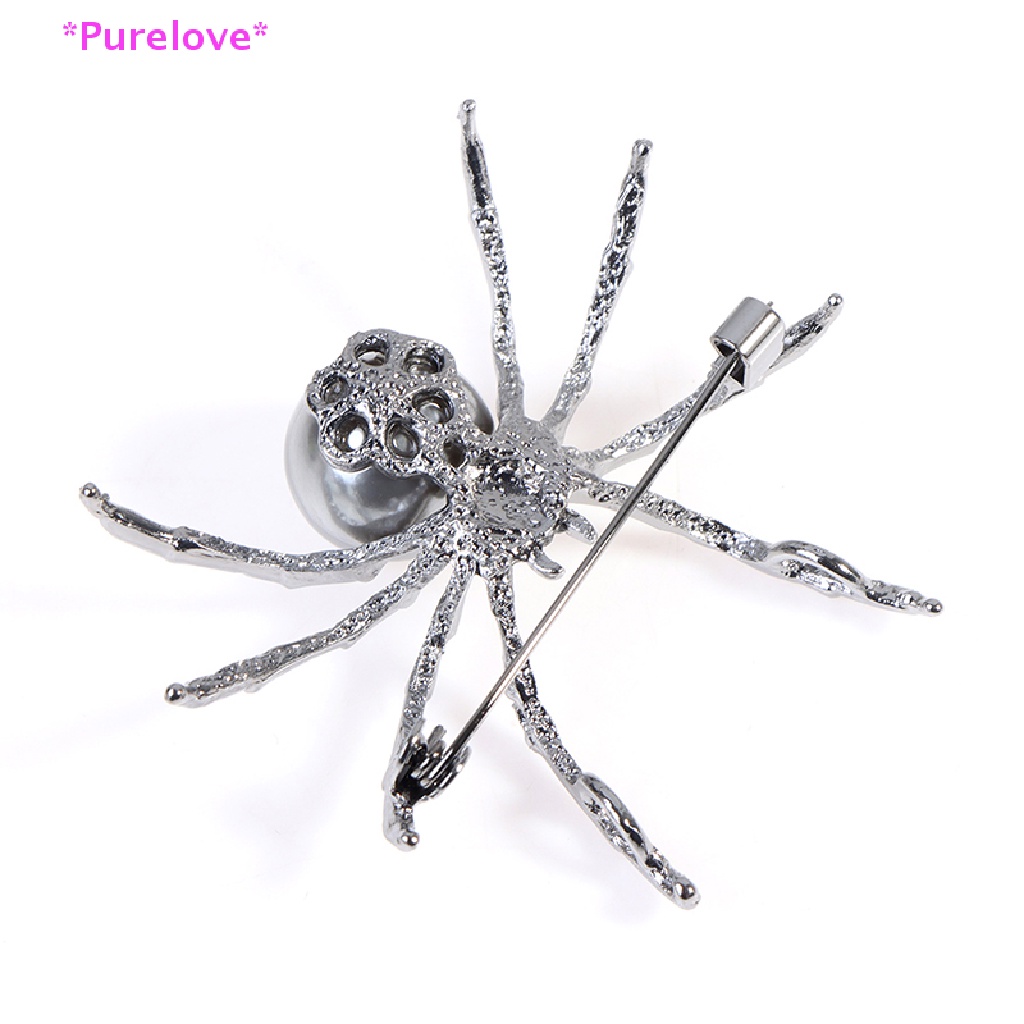 1 Huy Hiệu Cài Áo Hình Nhện Đính Ngọc Trai Thời Trang Dành Cho Nữ Mới