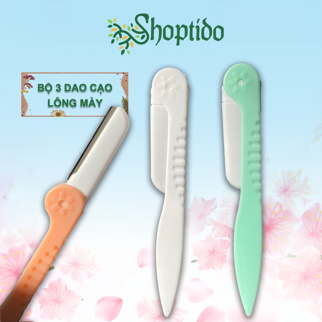Bộ dao cạo lông mày cao cấp Latubo nhỏ gọn 15cm , thép không gỉ NPP Shoptido