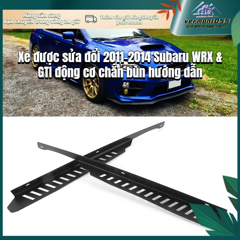 Có thể bán buôn Set 2 Tấm Chắn Bùn Bằng Hợp Kim Nhôm Màu Đen Cho Subaru WRX / STI 2011 2014 Hàng giao ngay