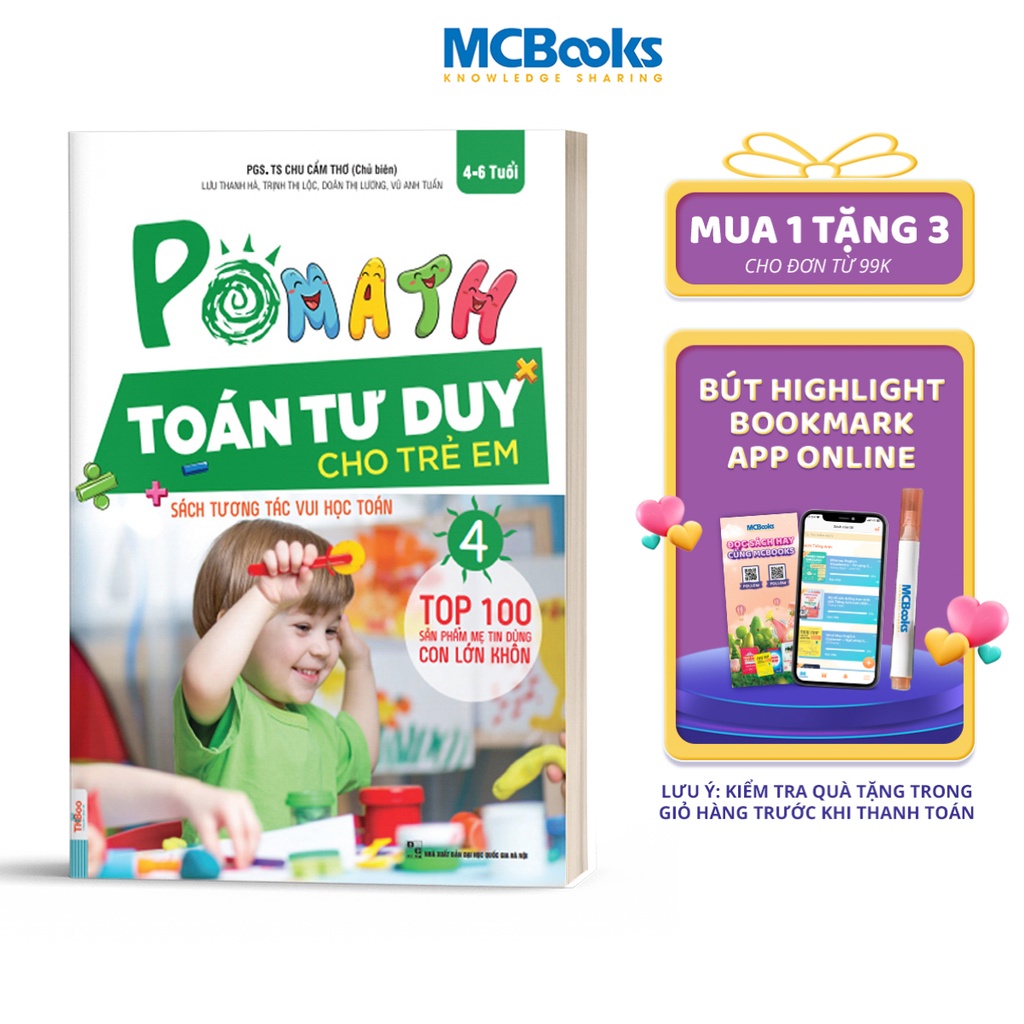 Sách - Pomath - Toán tư duy cho trẻ em - Tập 4 - TKBooks