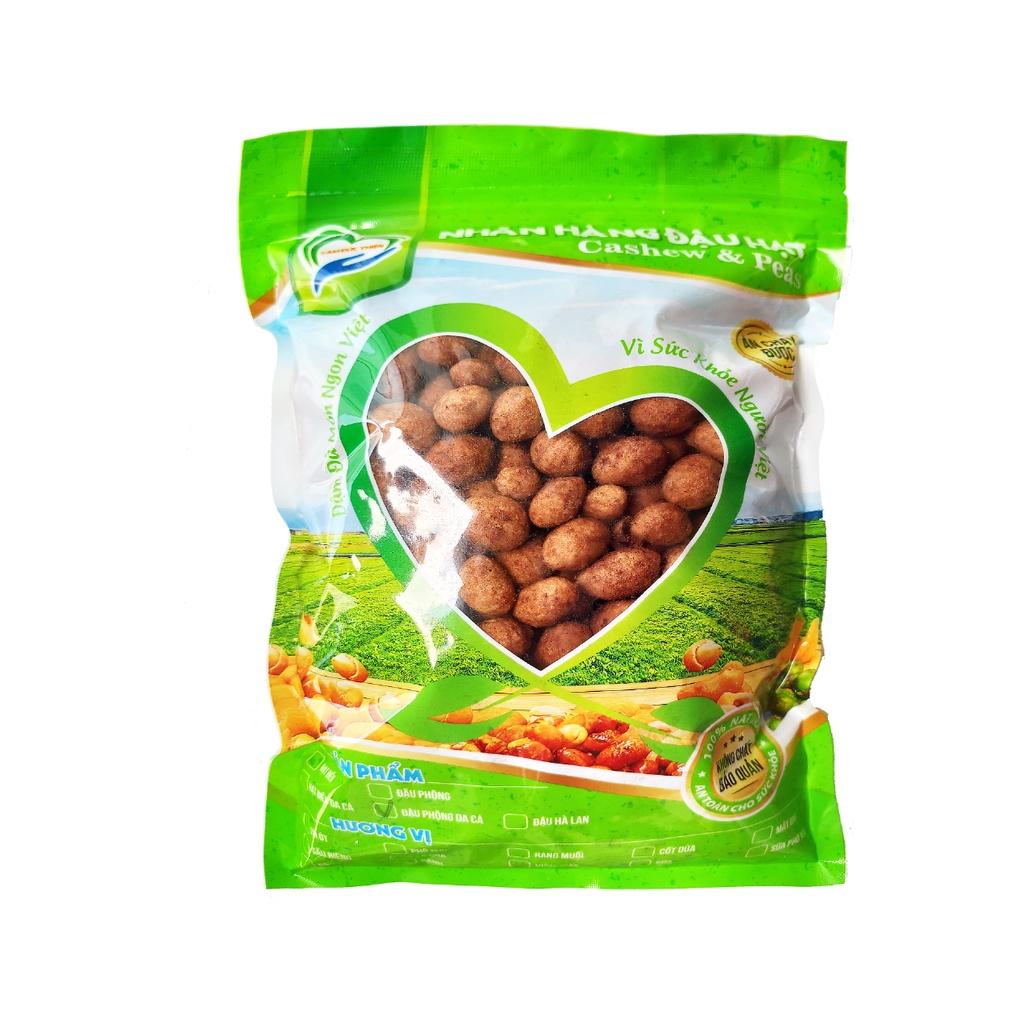 Combo 1KG Đậu Phộng Da Cá Phô Mai & Da Cá Cacao Tự Chọn Tâm Đức Thiện 2 Túi x 500GR