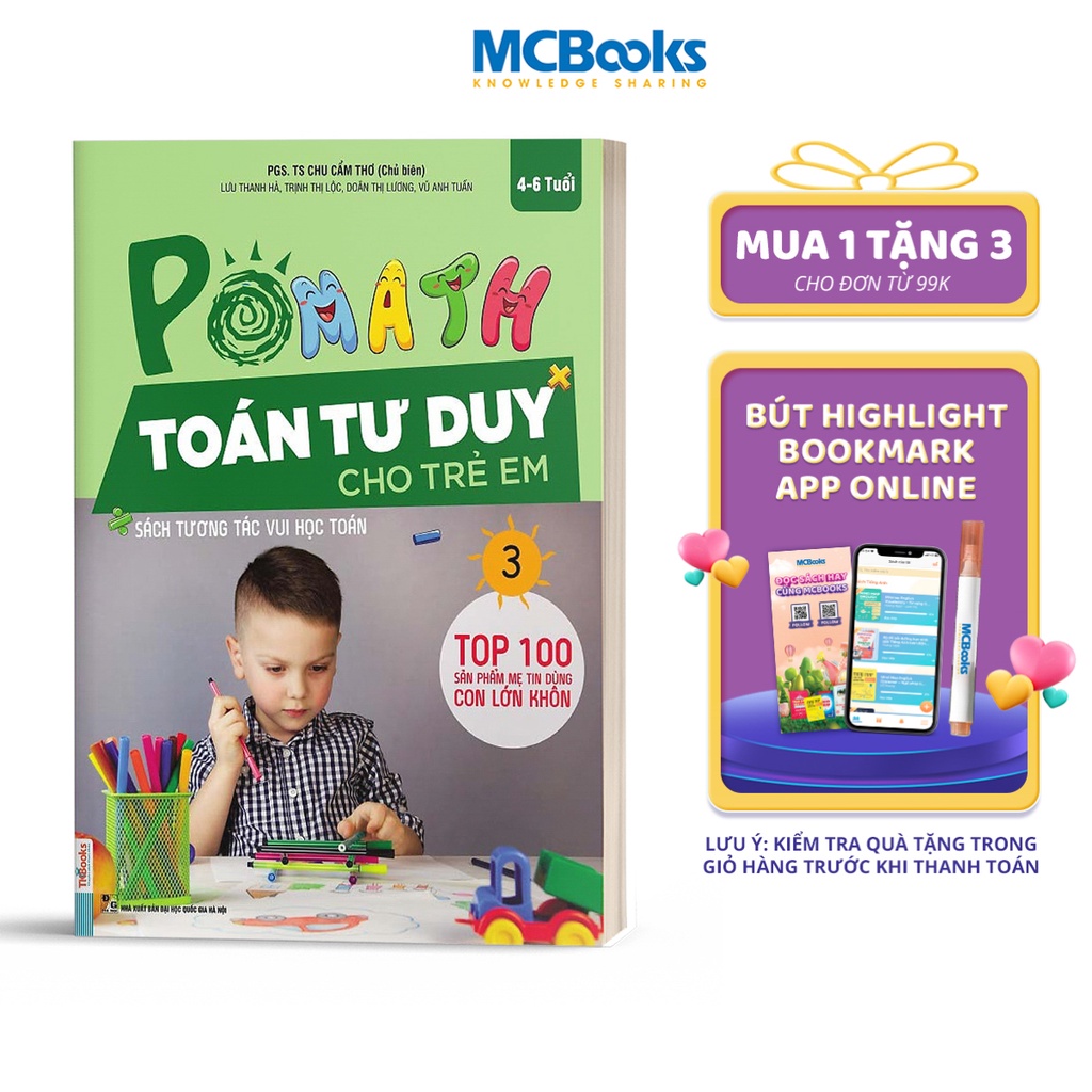 Sách - POMath -Toán tư duy cho trẻ em tập 3 - MCBooks