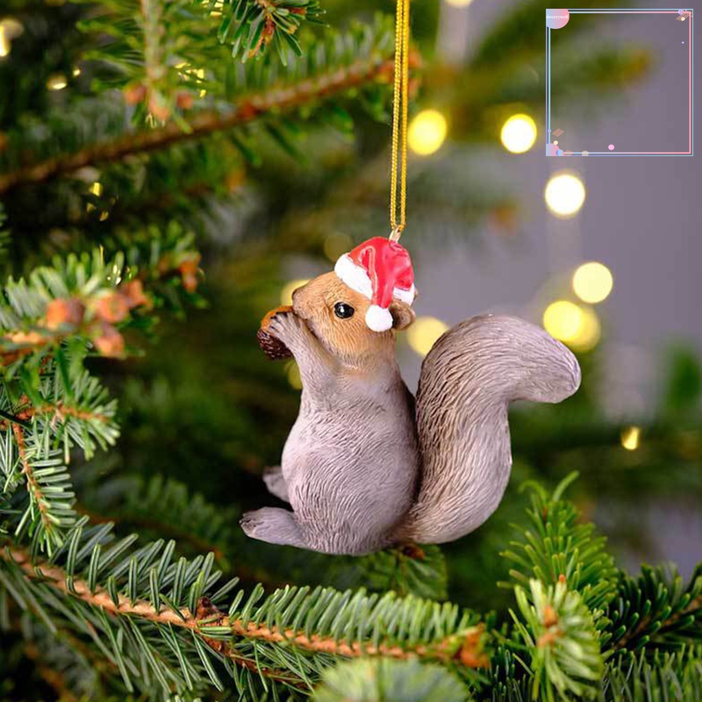 [do20] Dây Treo Trang Trí Cây Thông Giáng Sinh Trọng Lượng Nhẹ Họa Tiết Động Vật Dễ Thương