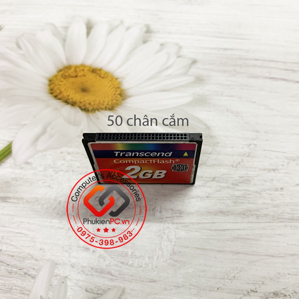 Thẻ nhớ CF card Transcend công nghiệp 2GB 133x, chuyên dùng cho máy CNC, PLC, cơ khí chính xác