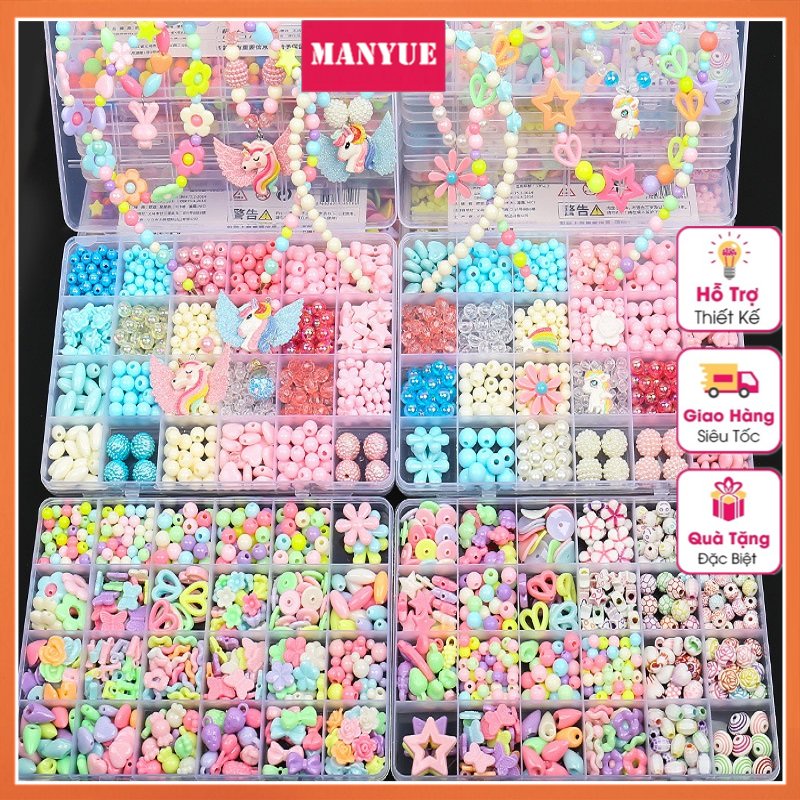 Hộp 450 + 24 Hộp Đựng Hạt Làm Đồ Chơi Thủ Công Diy