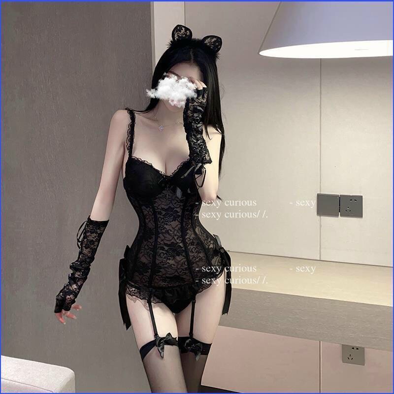 Che tên sp, Bộ đồ ngủ/ corset ren có gọng đệm nâng ngực ôm body sexy (ko kèm tất, găng tay) | BigBuy360 - bigbuy360.vn