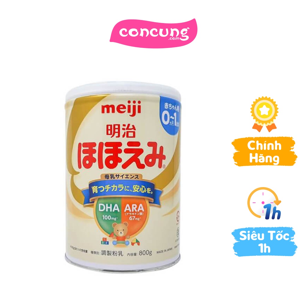 Sữa Meiji nội địa Hohoemi cho bé 0-1 tuổi 800g