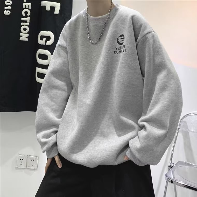 Áo sweater Tay Dài Cổ Tròn In Chữ Thời Trang Phong Cách Nhật Bản Cho Nam size M-5XL