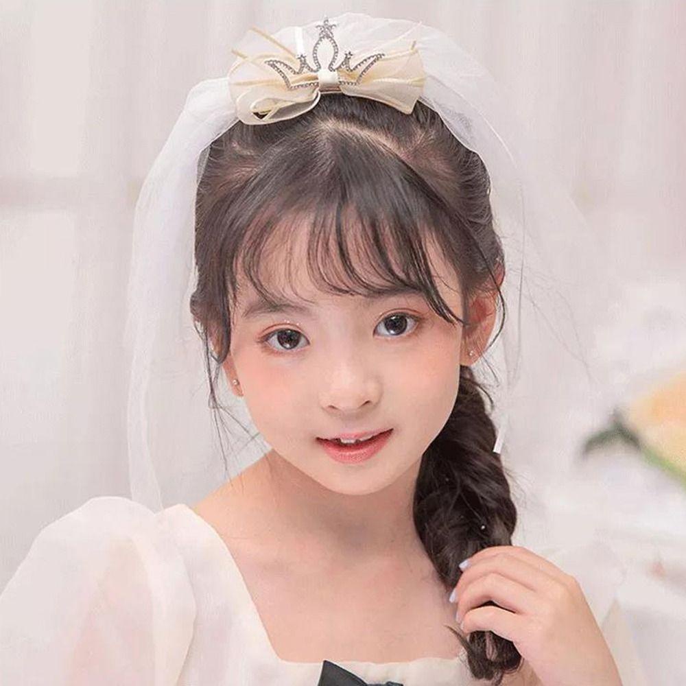 Kẹp Tóc Lưới Hình Vương Miện Ngôi Sao Tinh Tế Đáng Yêu Cho Bé Gái
