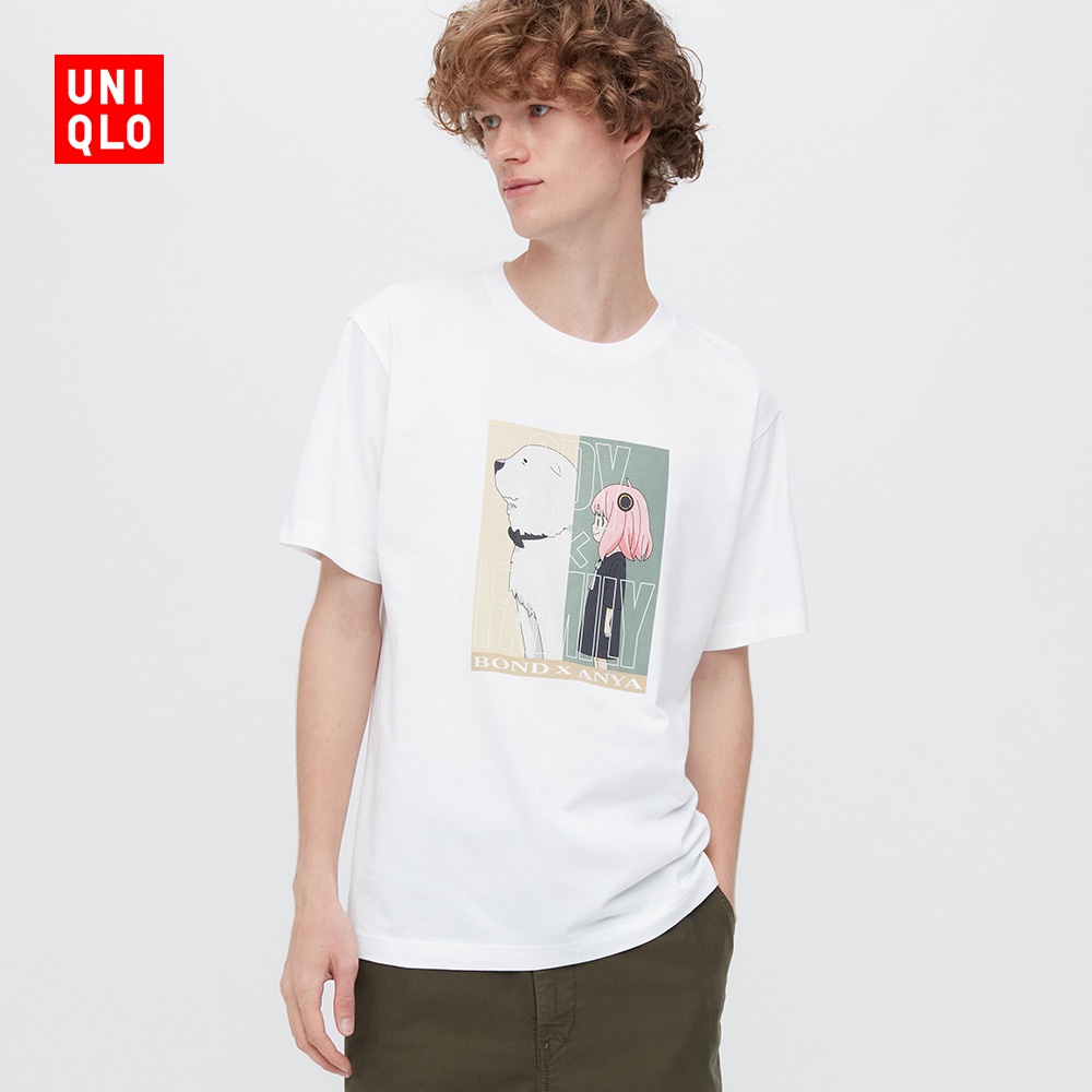 Áo Thun Uniqlo Tay Ngắn In Hình Anime Spy Home Mặc / Đồ Nam  Cho Cặp Đôi  460289