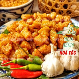Tóp mỡ liền da sốt mắm tỏi - lon 250gr