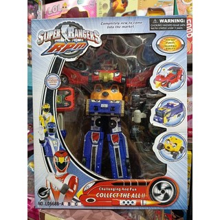 Hộp đồ chơi lắp ghép robot super rangers biến hình thành xe ô tô ld6688-a