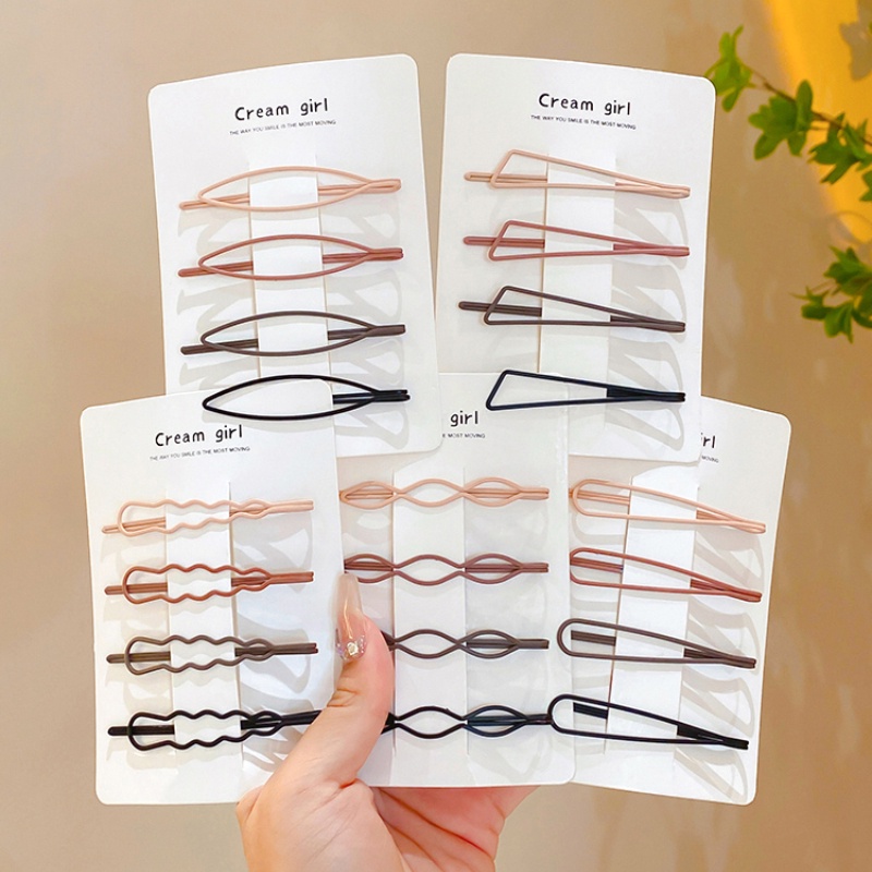 Set 3 / 4 Kẹp Tóc Màu Sắc Đơn Giản Chất Lượng Cao