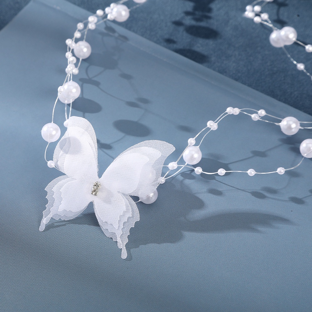 Băng Đô Vải Lưới Đính Hoa Và Ngọc Trai Thời Trang Cho Bé Gái