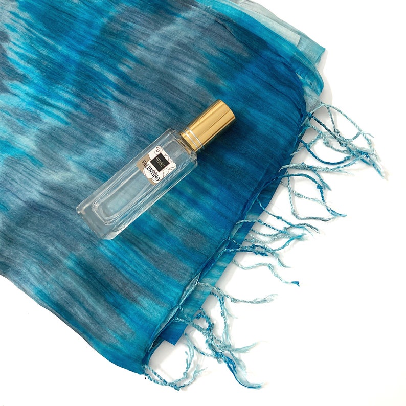 Khăn Lụa Tơ Tằm Palacesilk quàng cổ mùa đông màu xanh, kích thước 180cm*90cm