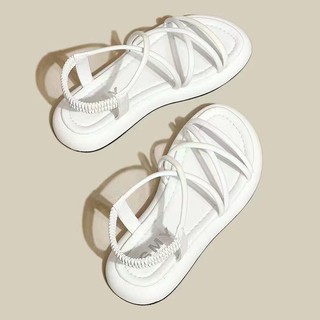 Giày sandal,giày trắng nữ, Giày đi biển, Dép nữ, gót 2,5cm