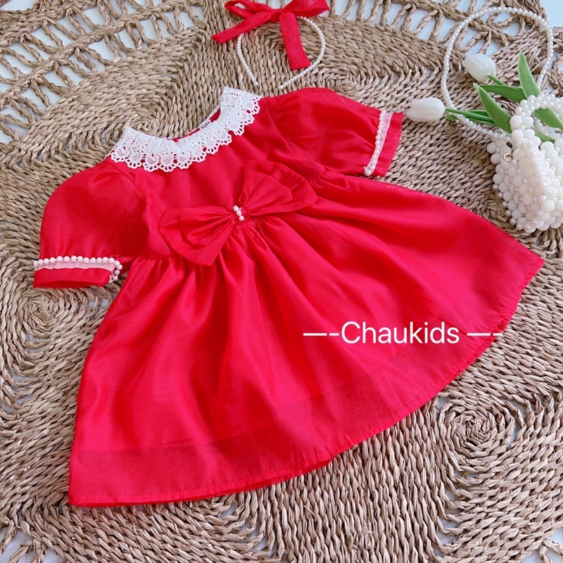 NGỌC BÈO Váy tặng nơ cho bé gái mã 63075