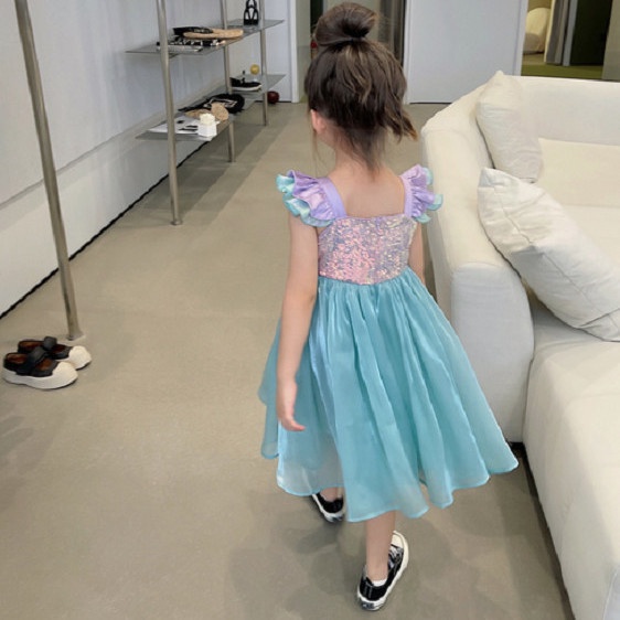 Đầm Công Chúa Không Tay Mùa Hè Phong Cách Phương Tây Mới Nhất Cho Bé Gái