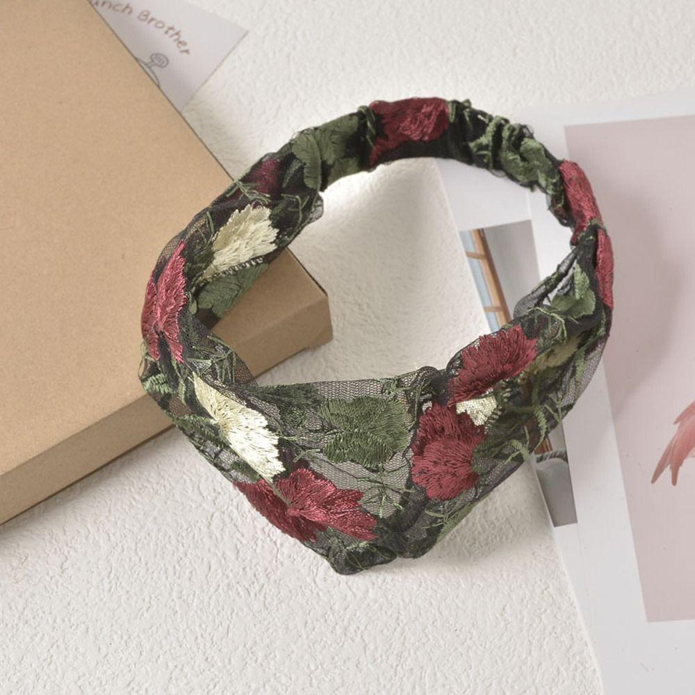 Băng Đô Cài Tóc Phối Ren Lưới Phong Cách Vintage Thanh Lịch Dành Cho Nữ