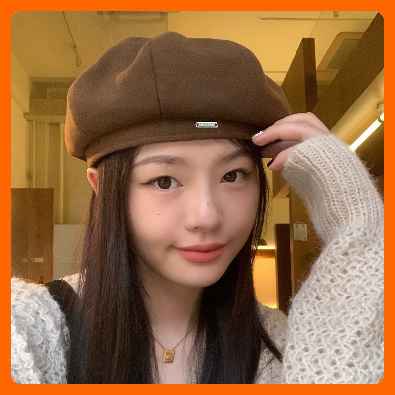 Mũ nồi beret vải phối đồ thời trang xinh đẹp màu trơn Retro Hàn Quốc hoạ sĩ chụp ảnh thu đông đa năng giá rẻ