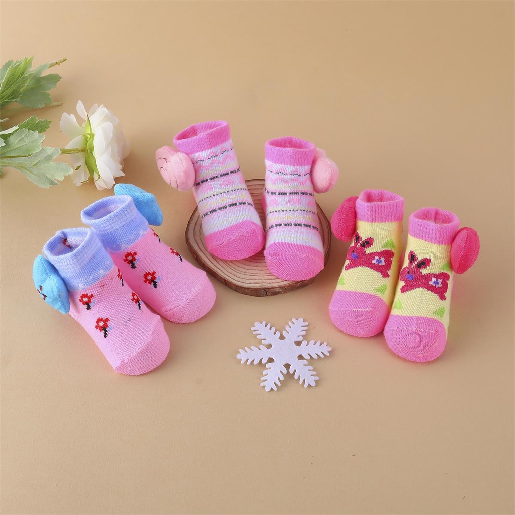Set 6 Đôi Vớ Nhún Bèo Nhiều Màu Bằng Cotton Dành Cho Bé Gái Sơ Sinh / Bé Gái / Bé Gái Mới Biết Đi / Bé Gái