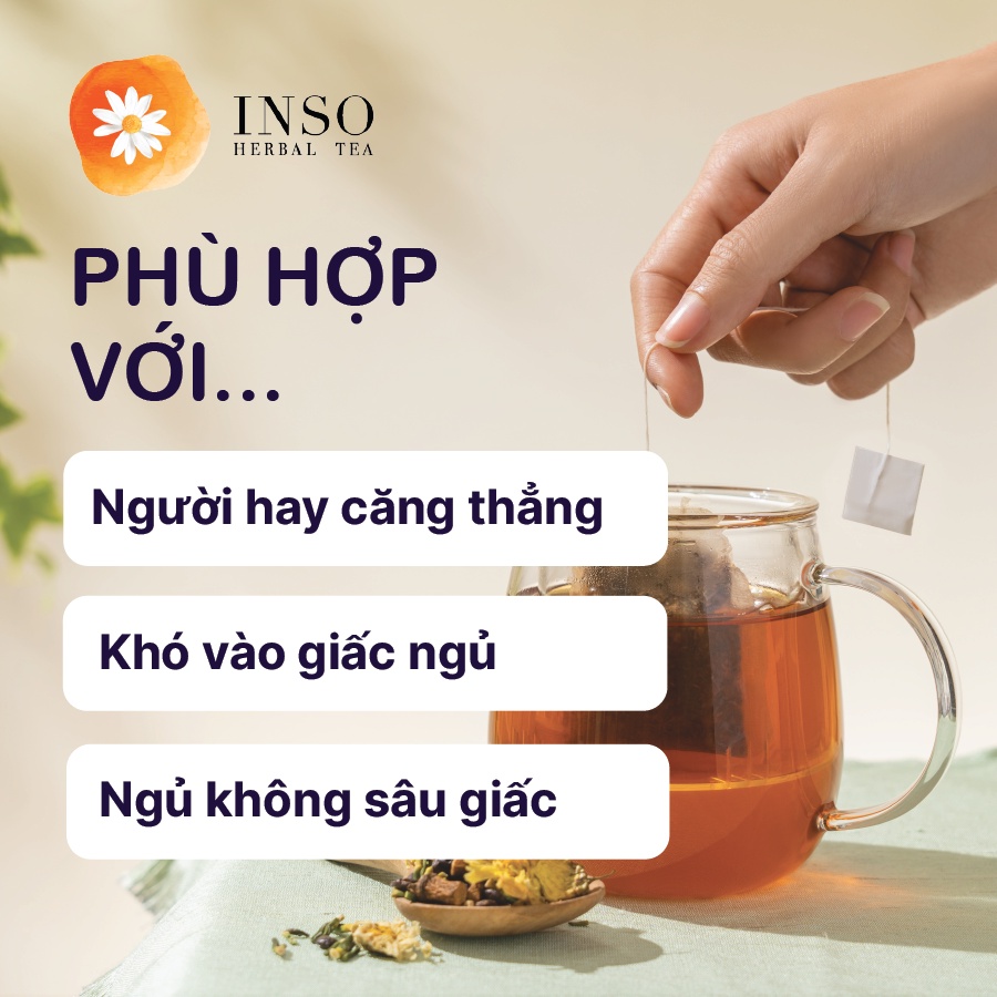 Trà thảo mộc hỗ trợ ngủ ngon LULLABY từ INSO Herbal Tea, an thần ...