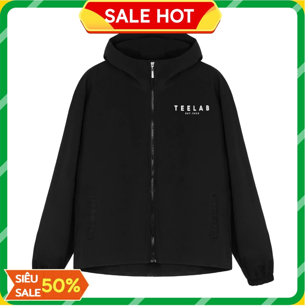 Áo gió Form Rộng Unisex Tay Bồng Nam Nữ Teelab belluhouse, Áo khoác Sweater Chất Nỉ Dày dặn