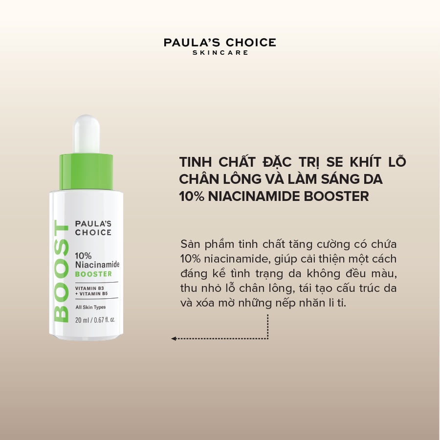 Tinh Chất Paulas Choice Resist 10% Niacinamide Booster  se khít lỗ chân lông 20ml