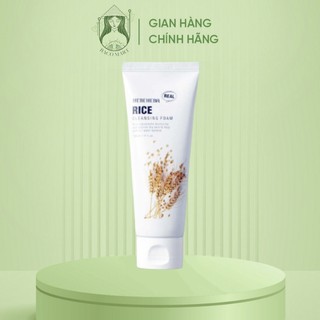 Sữa rửa mặt cho da khô chiết xuất mầm lúa mạch hebeheba real rice cleansing foam 120ml