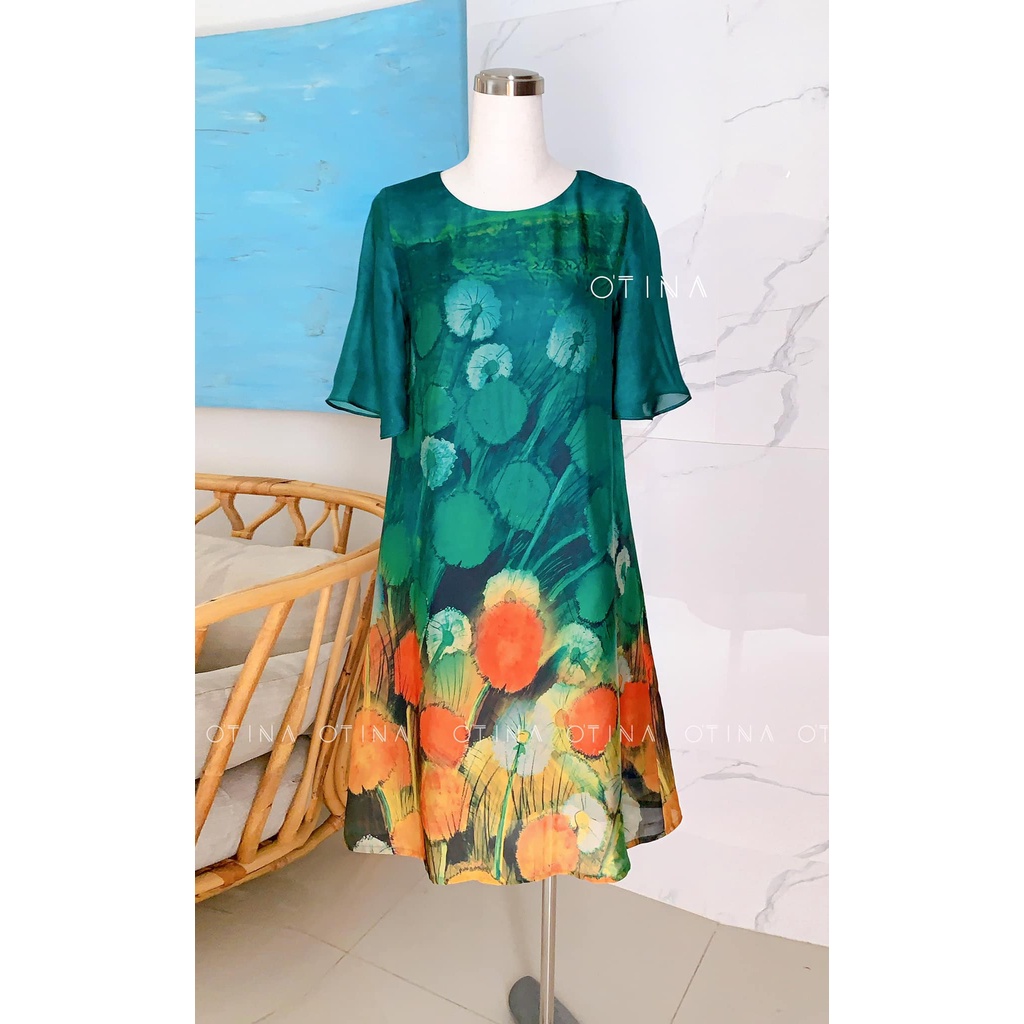 Đầm lụa bồ công anh