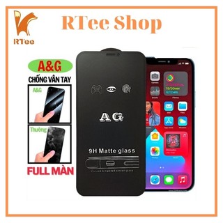 Kính cường lực iphone- chống vân tay-đủ các dòng iphone-full màn hình-ag