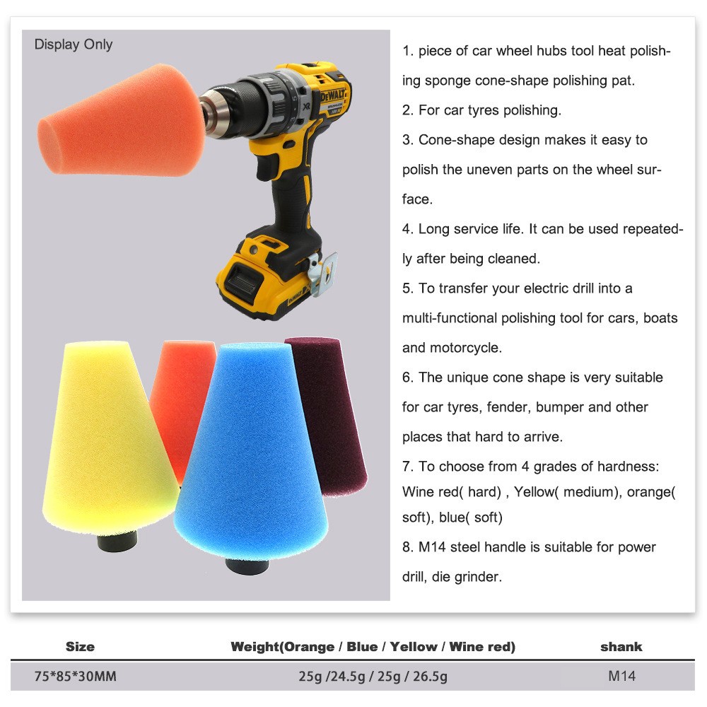 Miếng Bọt Biến Hình Nón Đánh Bóng Xe Hơi