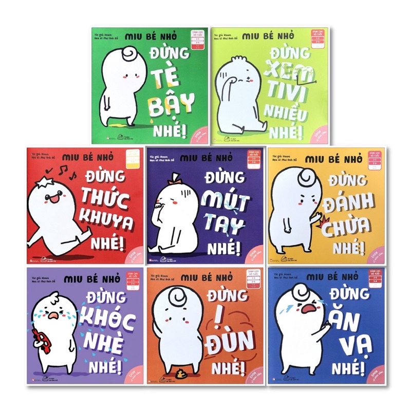 Sách - Bộ 8 cuốn Ehon Kỹ năng sống Miu Bé Nhỏ phần 1 - Dành cho trẻ từ 1 đến 6 tuổi