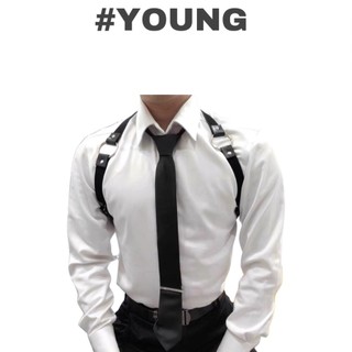 Dây đai nịt vai young - da phong cách cá tính bảng to 2.5cm