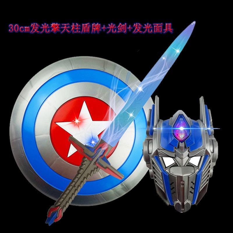 Mặt nạ siêu nhân Transformers Toys Optimus Prime Bumblebee có đèn - Đồ chơi Trung thu Hóa trang Halloween phát sáng LED