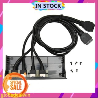 Globedealwin usb3.0 hub front panel 5gbps 4 ports 19pin optical drive for 5.25 inch pc computer case