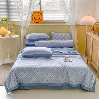 Sét cotton đũi chăn ga gối 5 món