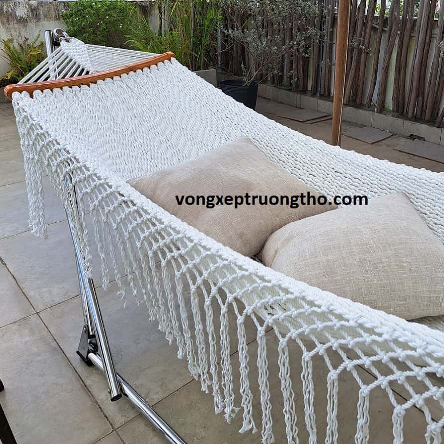 BỘ VÕNG XẾP INOX ĐAN COTTON