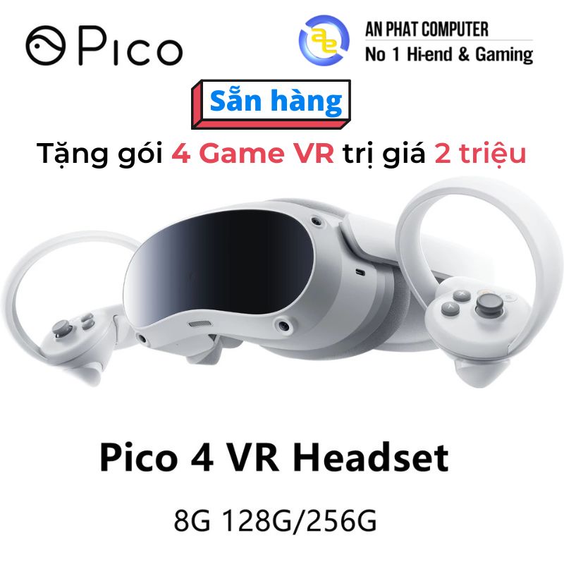 (Sẵn hàng) Kính thực tế ảo VR PICO 4 VR Virtual Reality 4K+ (128Gb & 256GB) - Phiên bản quốc tế - chính hãng