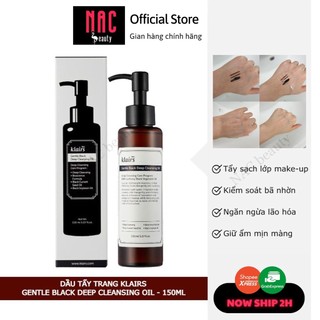 Dầu Tẩy Trang Klairs Gentle Black Deep Cleansing Oil 150ml