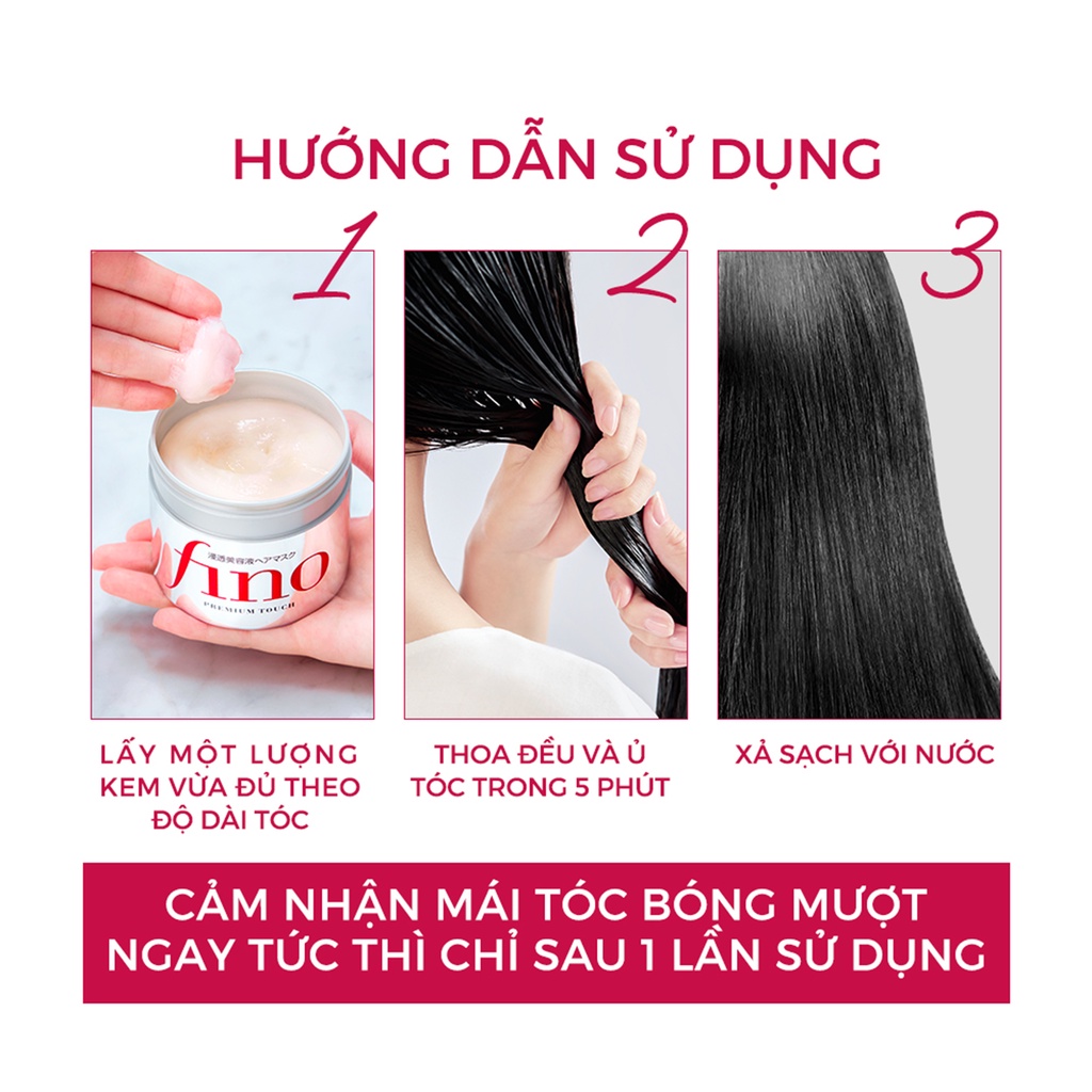 Kem Ủ Tóc Cao Cấp Fino Phục Hồi Hư Tổn Premium Touch 230g