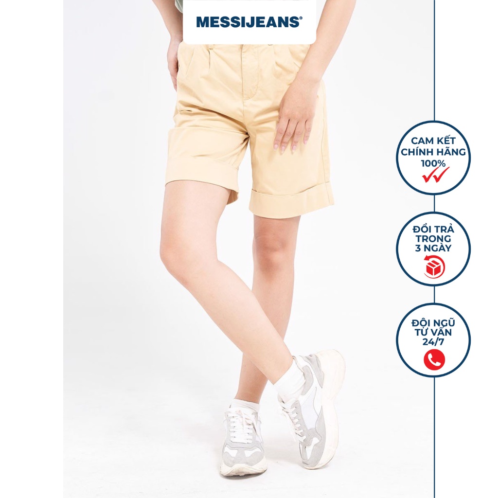 Quần short nữ kaki ngang gối MESSI WKF0132-21