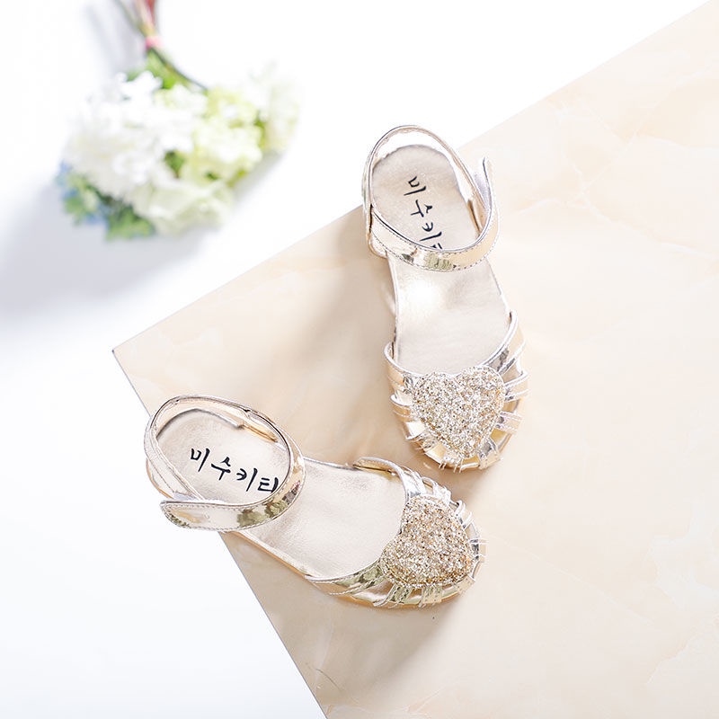 Giày Sandal Đế Mềm Chống Trượt Phong Cách Công Chúa Thời Trang Mùa Hè Dành Cho Bé Gái