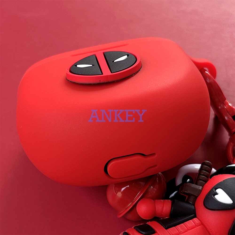 For Bose QuietComfort Ultra Earbuds Case Earphone Cover Black Deadpool Lovely Earbuds Waterproof Shockproof Soft Protective Headphone Cover Headset Skin with Hook