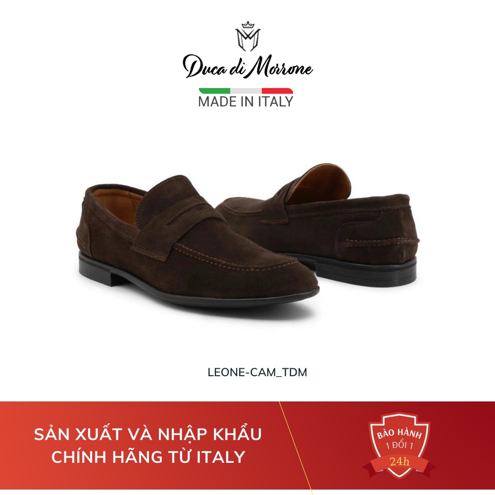 Giày Lười Loafer Nam Da Lộn Cao Cấp Đế Mỏng Thanh Lịch DUCA DI MORRONE Nhập Khẩu Chính Hãng Từ Ý - Made In Italy