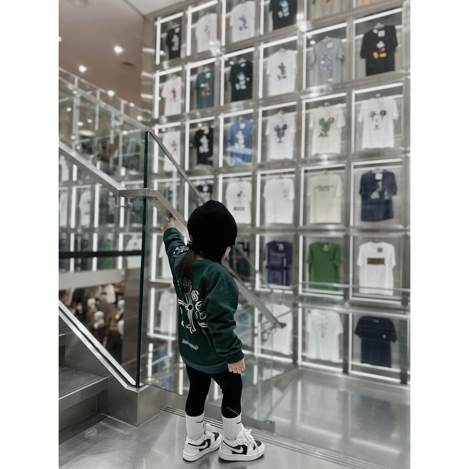 Áo nỉ thu đông cho bé trai gái chất cotton, áo hoodie trẻ em cổ tròn dài tay - Samy Kids